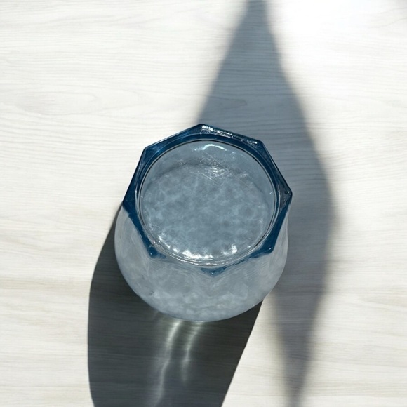 Octagonal Glass Trinket Dish Translucent Blue - Picture 5 of 9